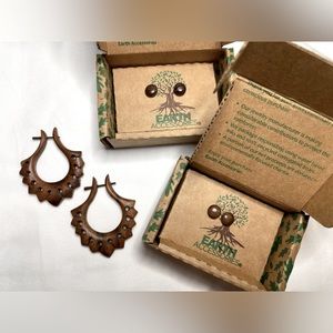 Boho wood earrings bundle